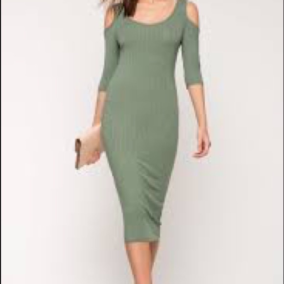 a'gaci Dresses & Skirts - FREE with purchase! Ribbed Bodycon Dress Mauve M